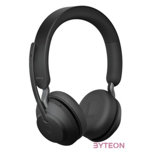 Jabra Evolve2 65, UC Stereo Headset Fejpánt USB A típus Bluetooth Fekete