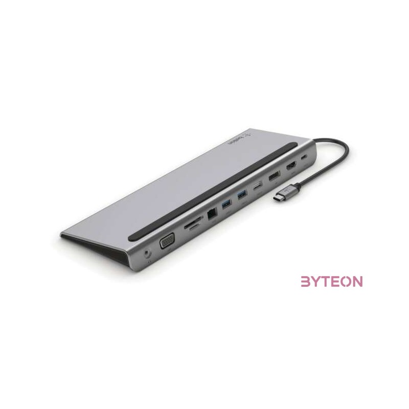 Belkin INC004BTSGY dokkoló állomás és port replikátor Vezetékes USB 3.2 Gen 1 (3.1 Gen 1) Type-C Fekete, Szürke