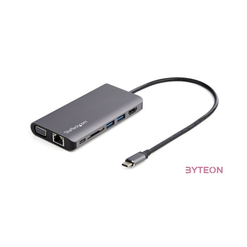 StarTech.com DKT30CHVAUSP dokkoló állomás és port replikátor Vezetékes USB 3.2 Gen 1 (3.1 Gen 1) Type-C Fekete, Szürke