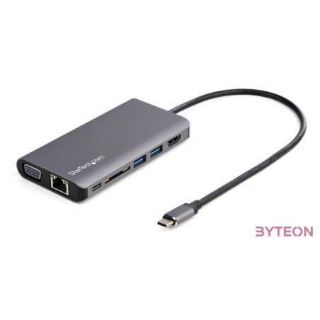 StarTech.com DKT30CHVAUSP dokkoló állomás és port replikátor Vezetékes USB 3.2 Gen 1 (3.1 Gen 1) Type-C Fekete, Szürke