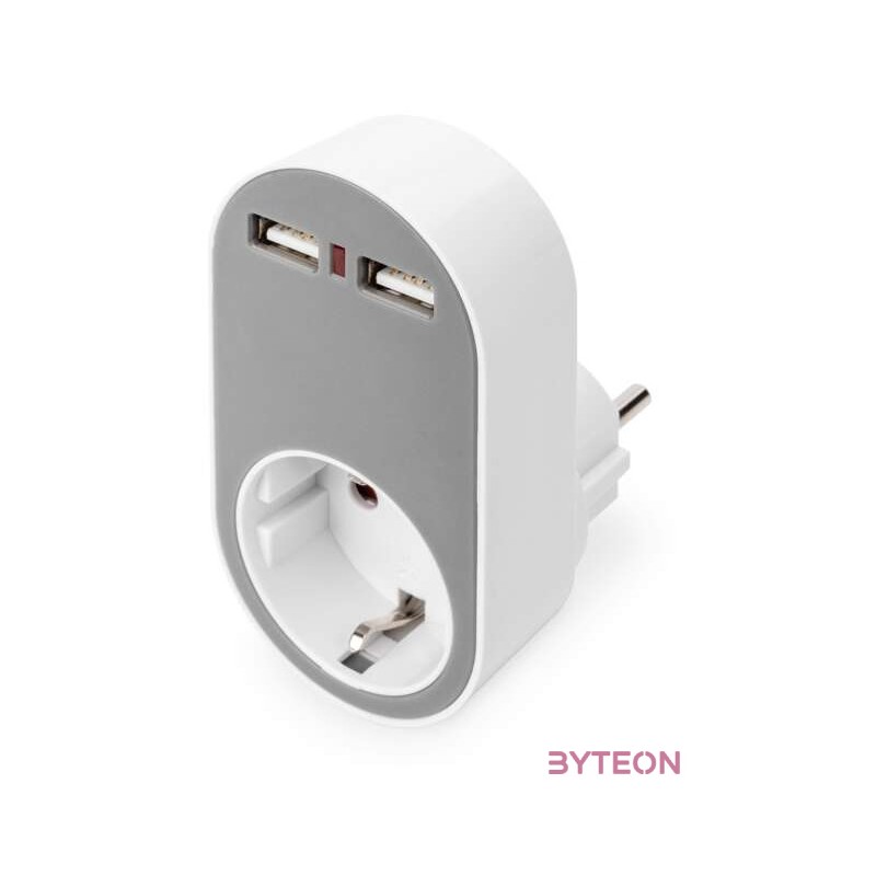 Digitus DA-70617 mobiltelefon töltő Szürke, Fehér Beltéri