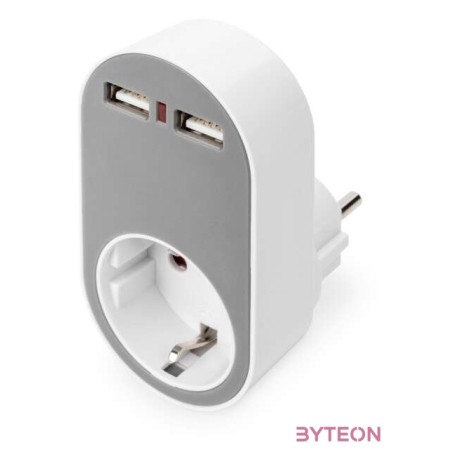 Digitus DA-70617 mobiltelefon töltő Szürke, Fehér Beltéri