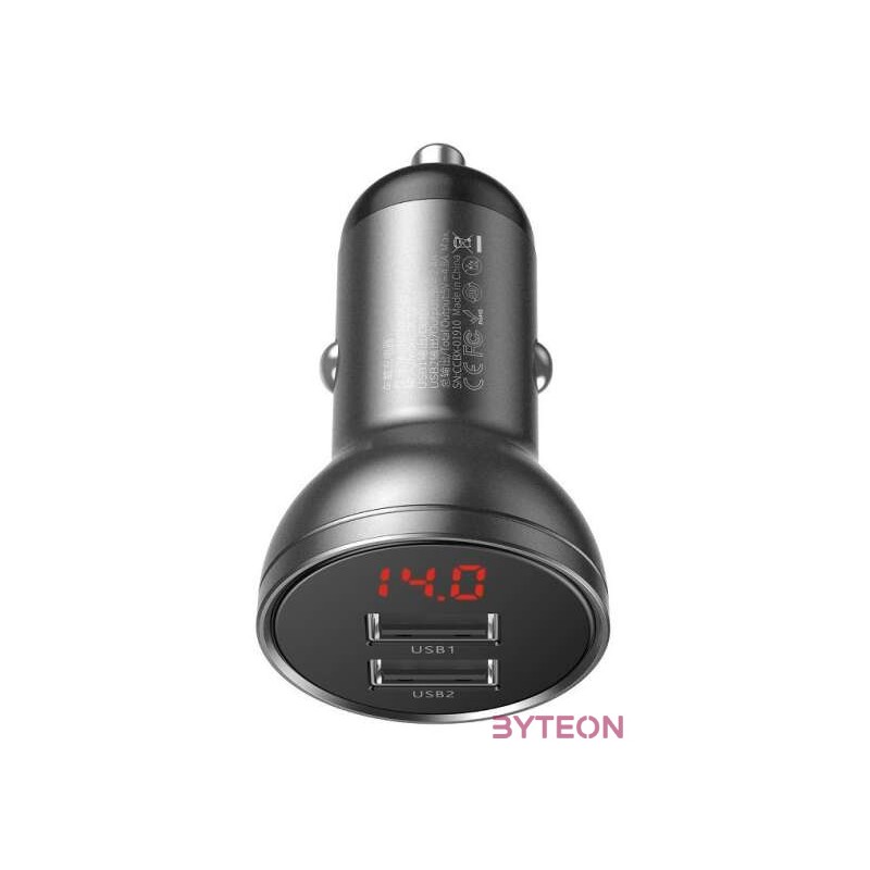 Baseus CCBX-0G mobiltelefon töltő Fekete, Szürke Automatikus