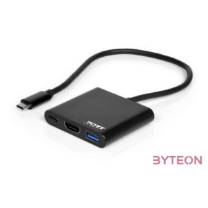 Port Designs 900140 dokkoló állomás és port replikátor Vezetékes USB 3.2 Gen 1 (3.1 Gen 1) Type-C Fekete