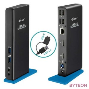 i-tec U3DUALHDMIDOCK dokkoló állomás és port replikátor Vezetékes USB 3.2 Gen 1 (3.1 Gen 1) Type-A Fekete