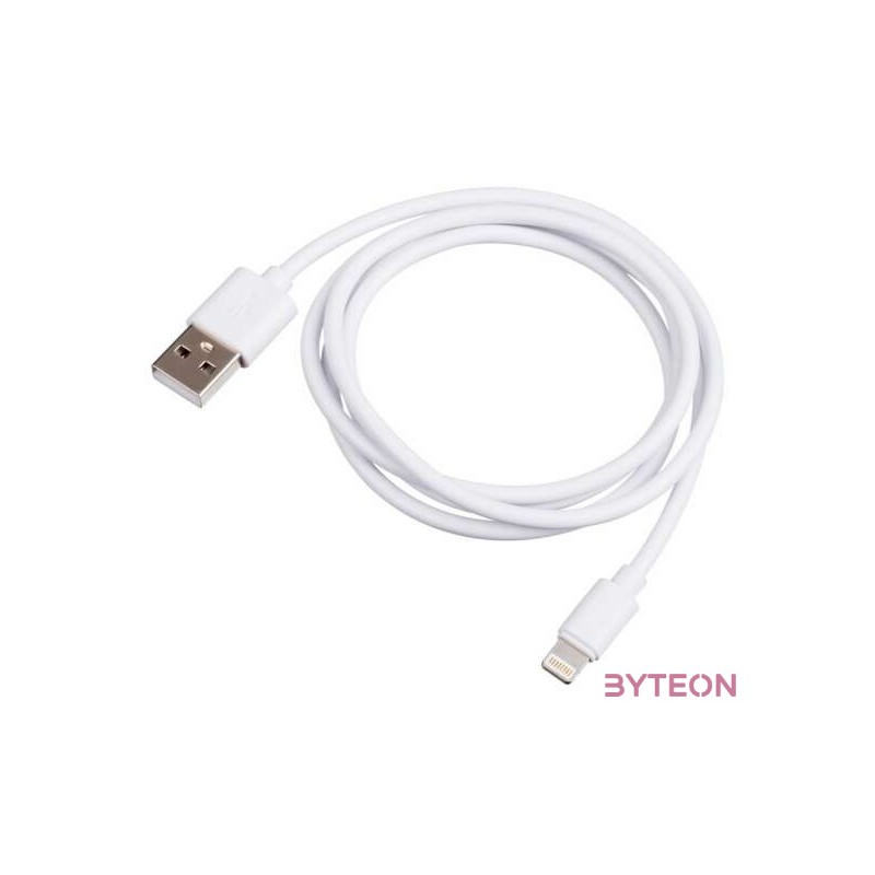 Akyga USB - Lightning kábel (1.0m) - fehér