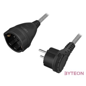 LogiLink LPS104 tápkábel Fekete, Fehér 3 M F típusú hálózati csatlakozó