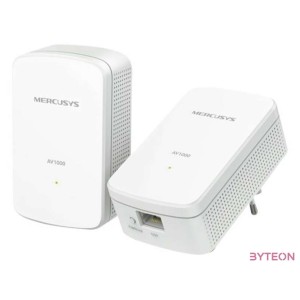 Mercusys MP500 KIT PowerLine adapter 1000 Mbit,s Ethernet,LAN csatlakozás Fehér 2 dB