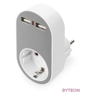 Digitus DA-70617 mobiltelefon töltő Szürke, Fehér Beltéri