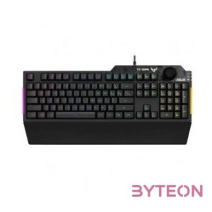 ASUS TUF Gaming K1 billentyűzet USB QWERTY Magyer Fekete