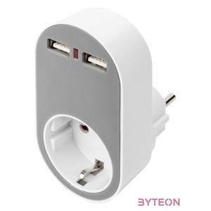 Digitus DA-70617 mobiltelefon töltő Szürke, Fehér Beltéri