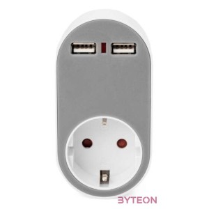 Digitus DA-70617 mobiltelefon töltő Szürke, Fehér Beltéri