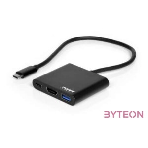 Port Designs 900140 dokkoló állomás és port replikátor Vezetékes USB 3.2 Gen 1 (3.1 Gen 1) Type-C Fekete