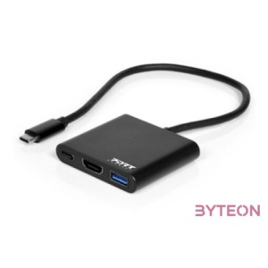 Port Designs 900140 dokkoló állomás és port replikátor Vezetékes USB 3.2 Gen 1 (3.1 Gen 1) Type-C Fekete