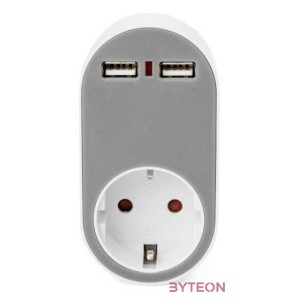 Digitus DA-70617 mobiltelefon töltő Szürke, Fehér Beltéri