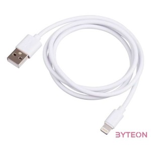 Akyga USB - Lightning kábel (1.0m) - fehér
