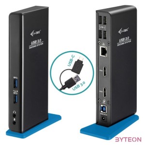 i-tec U3DUALHDMIDOCK dokkoló állomás és port replikátor Vezetékes USB 3.2 Gen 1 (3.1 Gen 1) Type-A Fekete