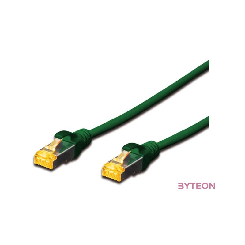 Digitus 5m Cat6a S,FTP hálózati kábel Zöld S,FTP (S-STP)