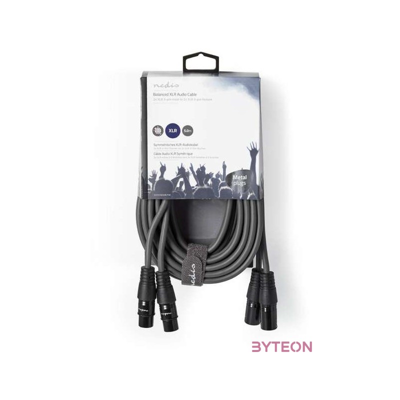 Nedis COTH15030GY50 audio kábel 2 x XLR (3-pin) Szürke