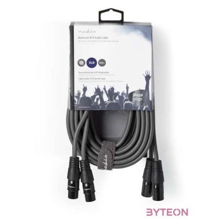 Nedis COTH15030GY50 audio kábel 2 x XLR (3-pin) Szürke