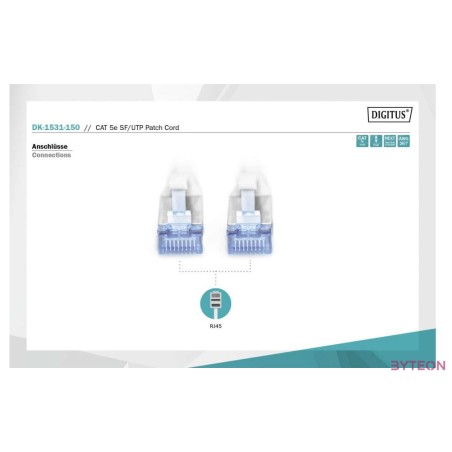 Digitus Premium CAT 5e SF-UTP hálózati kábel Szürke 15 M Cat5e SF,UTP (S-FTP)