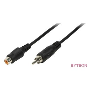 LogiLink RCA - RCA, 5m audio kábel Fekete