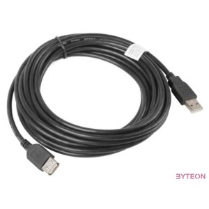 Lanberg CA-USBE-10CC-0050-BK USB kábel 5 M USB 2.0 USB A Fekete