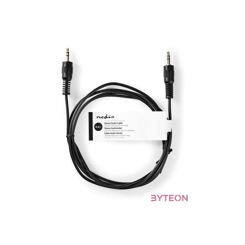 Nedis CAGT22000BK05 audio kábel 0,5 M 3.5mm Fekete