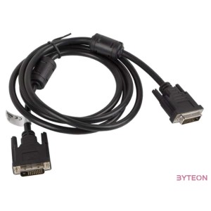 Lanberg CA-DVID-10CC-0018-BK DVI kábel 1,8 M DVI-D Fekete