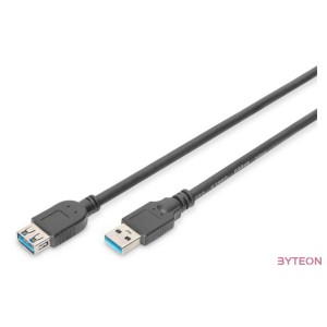 Digitus AK-300203-018-S USB kábel 1,8 M USB 3.2 Gen 1 (3.1 Gen 1) USB A Fekete