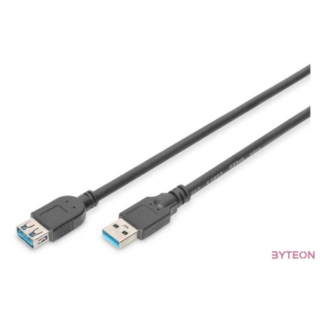 Digitus AK-300203-018-S USB kábel 1,8 M USB 3.2 Gen 1 (3.1 Gen 1) USB A Fekete