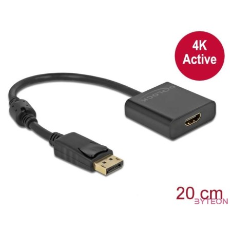 DeLOCK 63585 DisplayPort kábel 0,2 M HDMI Fekete
