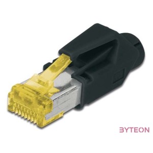 Digitus CAT6A vezeték csatlakozó RJ-45 Fekete, Sárga