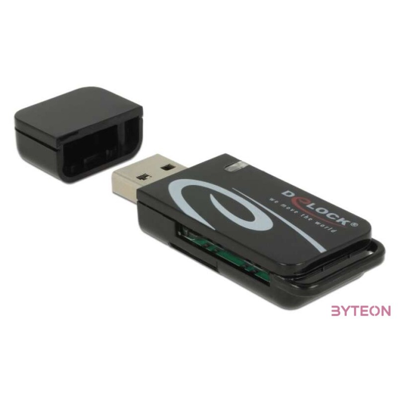 DeLOCK 91602 kártyaolvasó USB 2.0 Fekete