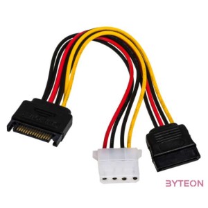 Akyga AK-CA-32 SATA kábel 0,15 M Fekete, Vörös, Sárga