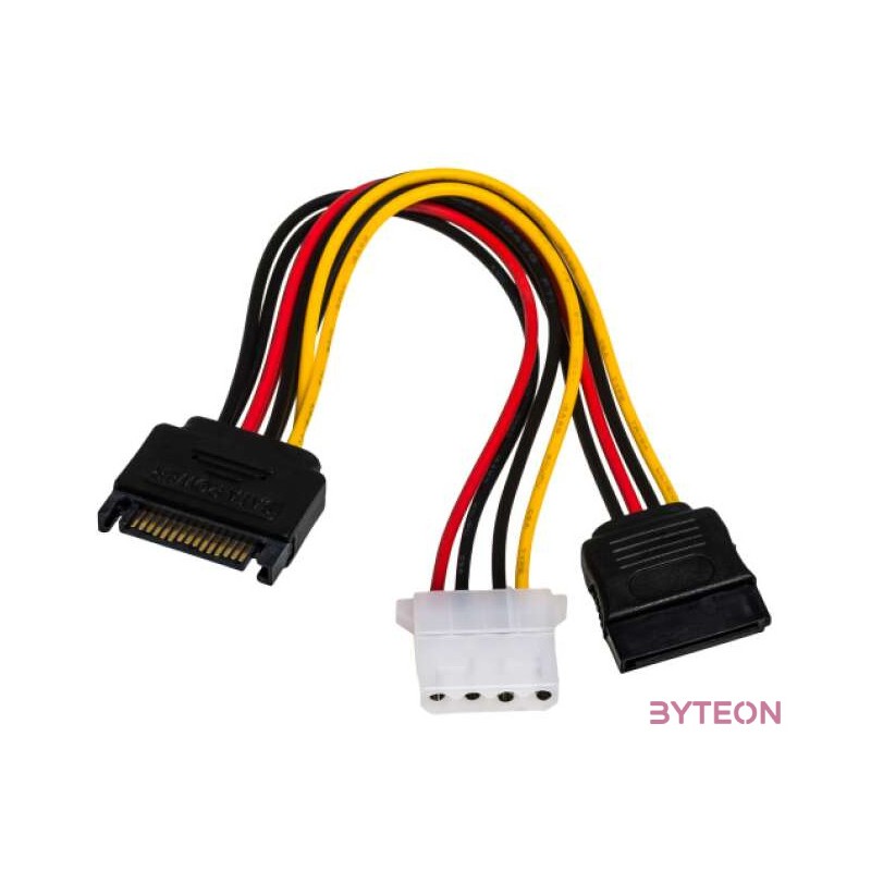 Akyga AK-CA-32 SATA kábel 0,15 M Fekete, Vörös, Sárga