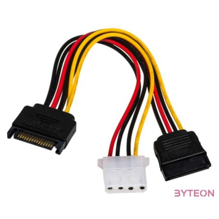 Akyga AK-CA-32 SATA kábel 0,15 M Fekete, Vörös, Sárga