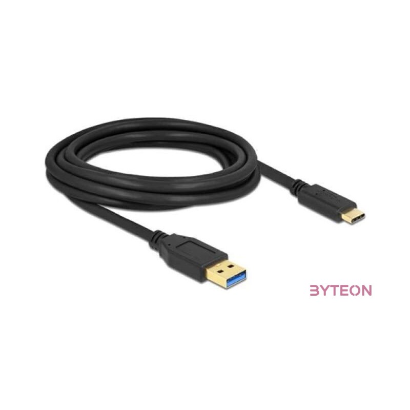 DeLOCK 84006 USB kábel 3 M USB 3.2 Gen 1 (3.1 Gen 1) USB A USB C Fekete