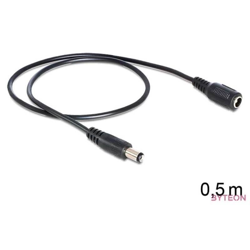 DeLOCK 83290 tápkábel Fekete 0,5 M