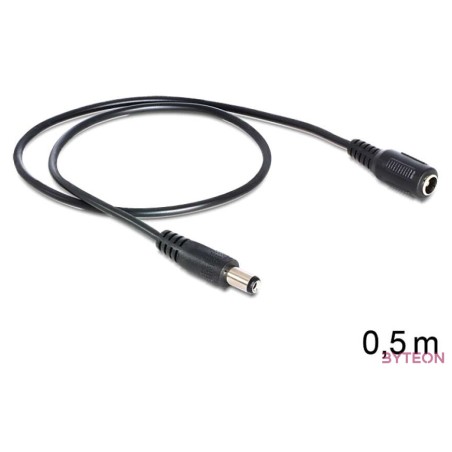 DeLOCK 83290 tápkábel Fekete 0,5 M