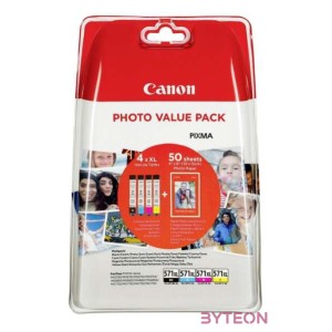 Canon CLI-571XL tintapatron Eredeti Standard teljesítmény Fekete, Cián, Magenta, Sárga