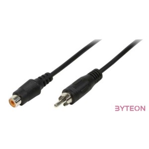 LogiLink RCA - RCA, 5m audio kábel Fekete