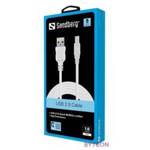 Sandberg USB 2.0 A-B male 1.8 m