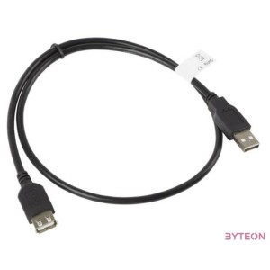 Lanberg CA-USBE-10CC-0050-BK USB kábel 5 M USB 2.0 USB A Fekete