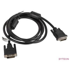 Lanberg CA-DVID-10CC-0018-BK DVI kábel 1,8 M DVI-D Fekete