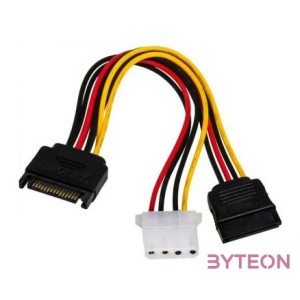 Akyga AK-CA-32 SATA kábel 0,15 M Fekete, Vörös, Sárga