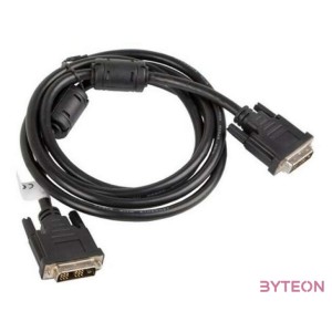 Lanberg CA-DVID-10CC-0018-BK DVI kábel 1,8 M DVI-D Fekete