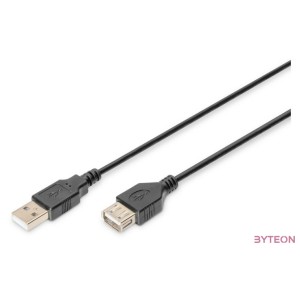Digitus AK-300200-030-S USB kábel 3 M USB 2.0 USB A Fekete