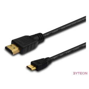Savio CL-09 HDMI kábel 1,5 M HDMI A-típus (Standard) HDMI Type C (Mini) Fekete