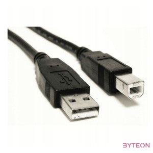 Lanberg CA-USBA-10CC-0050-BK USB kábel 5 M USB 2.0 USB B Fekete